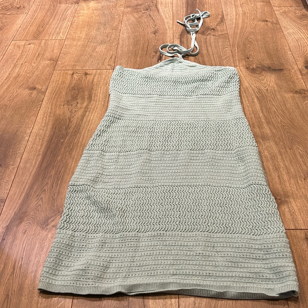 French Connection crochet  halter dress
